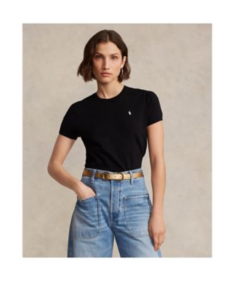 LAUREN RALPH LAUREN コットンブレンド ポロドレス ボタン付き LAUREN RALPH LAUREN コットンブレンド ポロドレス ボタン付き