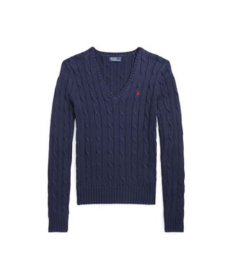 ＜POLO RALPH LAUREN WOMENS (Women)＞ケーブルニット　コットン　Ｖネック　セーター