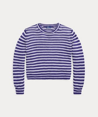 ストライプド リネンコットン セーター | POLO RALPH LAUREN WOMENS 