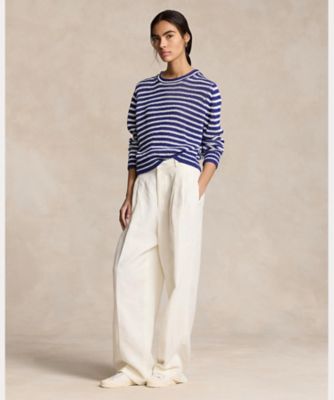ストライプド リネンコットン セーター | POLO RALPH LAUREN WOMENS 