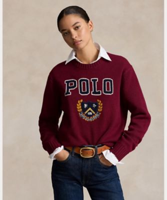 ロゴ クレスト ウール クルーネック セーター ＷＭＰＯＳＷＥＮＣ０２１０４１ | POLO RALPH LAUREN WOMENS  (Women)/ポロ ラルフ ローレン | 三越伊勢丹オンラインストア・通販【公式】