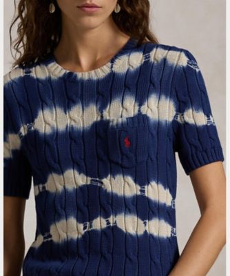 POLO RALPH LAUREN タイダイ柄ニットセーター タイダイ ケーブル コットン セーター