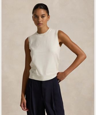 LAUREN RALPH LAUREN ノースリーブ セータードレス クルーネック スリーブレス クルーネック セーター