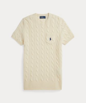 ＜POLO RALPH LAUREN WOMENS (Women)＞ケーブル　ウールカシミヤ　ショートスリーブ　セーター　ＷＭＰＯＳＷＥＮＣ０２１２６９