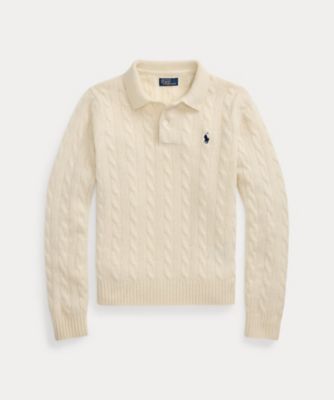 ＜POLO RALPH LAUREN WOMENS (Women)＞ケーブルニット　ウールカシミヤ　ポロ　セーター　ＷＭＰＯＳＷＥＮＣ０２１２８３