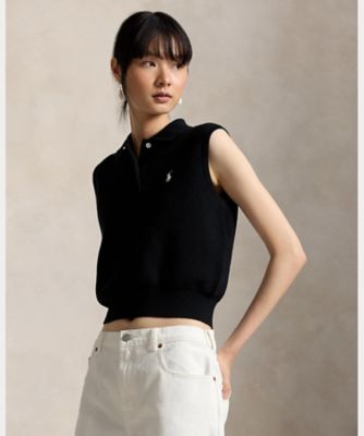 さぶれぇ　POLO RALPH LAUREN コットン クロップド ケーブルニット コットン クロップド ポロシャツ
