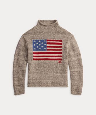 POLO RALPH LAUREN WOMENS (Women)/ポロ ラルフ ローレン フラッグ ウールブレンド タートルネック セーター WMPOSWENC021421 101ナチュラル トップス【三越伊勢丹/公式】