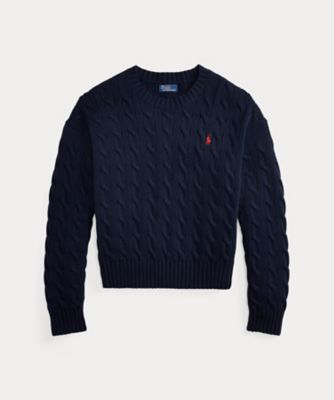 ＜POLO RALPH LAUREN WOMENS (Women)＞ケーブルニット　コットン　クルーネック　セーター　ＷＭＰＯＳＷＥＮＣ０２１５４４
