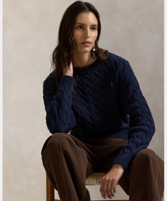 わ*だ様 Polo Ralph Lauren ケーブルニットセーター【新品未使用 ケーブルニット コットン クルーネック セーター