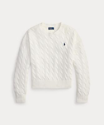 ＜POLO RALPH LAUREN WOMENS (Women)＞ケーブルニット　コットン　クルーネック　セーター　ＷＭＰＯＳＷＥＮＣ０２１５４６