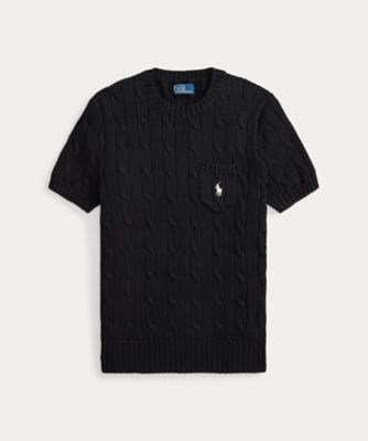 ＜POLO RALPH LAUREN WOMENS (Women)＞ケーブルニット　コットン　ショートスリーブ　セーター　ＷＭＰＯＳＷＥＮＣ０２１６２０