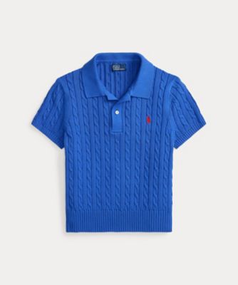 ＜POLO RALPH LAUREN WOMENS (Women)＞ケーブルニット　コットン　クロップド　ポロシャツ　ＷＭＰＯＳＷＥＮＣ０２１６２１