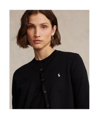 RALPH LAUREN カーディガン ⚪︎ コットン クルーネック カーディガン
