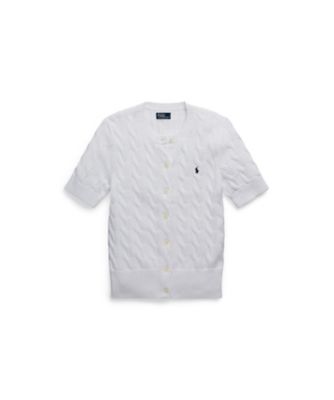 ＜三越伊勢丹/公式＞ POLO RALPH LAUREN WOMENS (Women)/ポロ ラルフ ローレン ケーブルニット ショートスリーブ カーディガン 100ホワイト トップス【三越伊勢丹/公式】