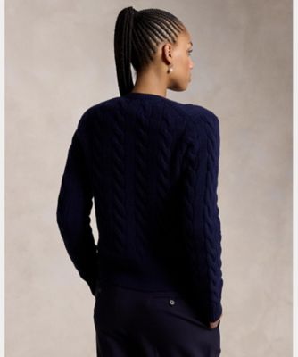 【美品】POLO RALPH LAUREN カシミヤ混ケーブルニットカーディガン POLO RALPH LAUREN カシミヤ混 ケーブルニット カーディガン