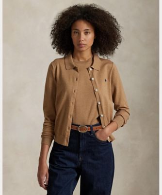 コットンブレンド　Ｐｏｌｏ　カーディガン　ＷＭＰＯＳＷＥＮＤＷ２０３６４