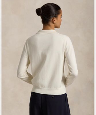 コットンブレンド Polo カーディガン
