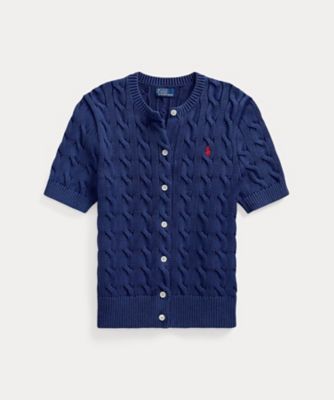 ＜POLO RALPH LAUREN WOMENS (Women)＞ケーブルニット　コットン　ショートスリーブ　カーディガン　ＷＭＰＯＳＷＥＮＤＷ２０３８８