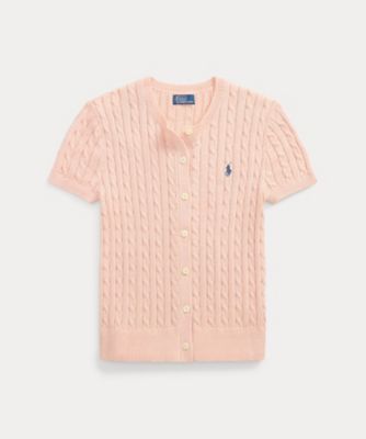 ＜POLO RALPH LAUREN WOMENS (Women)＞ケーブルニット　コットン　ショートスリーブ　カーディガン　ＷＭＰＯＳＷＥＮＤＷ２０３９１
