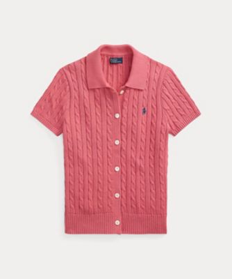 ＜POLO RALPH LAUREN WOMENS (Women)＞ケーブル　コットン　ショートスリーブ　Ｐｏｌｏ　カーディガン　ＷＭＰＯＳＷＥＮＤＷ２０３９３