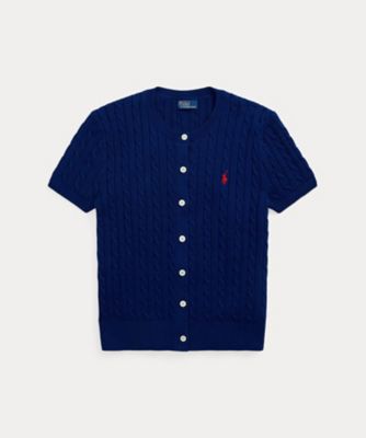 ＜POLO RALPH LAUREN WOMENS (Women)＞ケーブルニット　コットン　ショートスリーブ　カーディガン　ＷＭＰＯＳＷＥＮＤＷ２０３９５