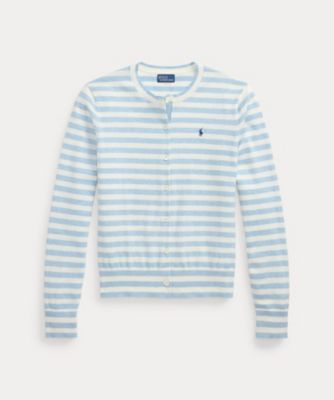 ＜POLO RALPH LAUREN WOMENS (Women)＞ストライプド　コットンブレンド　クルーネック　カーディガン　ＷＭＰＯＳＷＥＮＤＷ２０４００