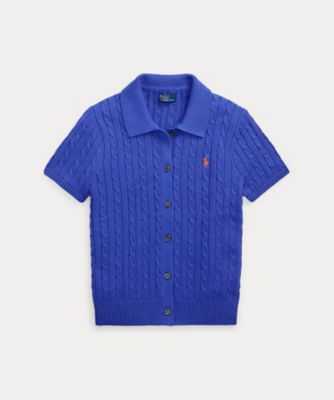 ＜POLO RALPH LAUREN WOMENS (Women)＞ケーブル　コットン　ショートスリーブ　Ｐｏｌｏ　カーディガン　ＷＭＰＯＳＷＥＮＤＷ２０４３４