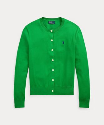 美品 polo ralph lauren ケーブル編み コットンニット M 緑 セール】ケーブルニット ミネラルダイド コットン セーター