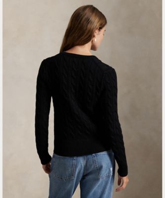 【ほぼ未使用】ポロラルローレン　ケーブル　クルーネック　カーディガン　S ポロ ラルフ ローレン POLO RALPH LAUREN ケーブルニット