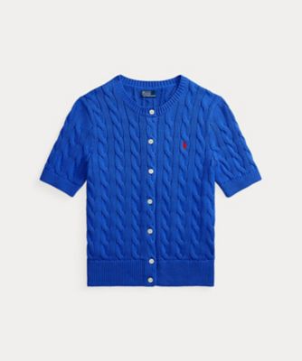 ＜POLO RALPH LAUREN WOMENS (Women)＞ケーブルニット　コットン　ショートスリーブ　カーディガン　ＷＭＰＯＳＷＥＮＤＷ２０５８８