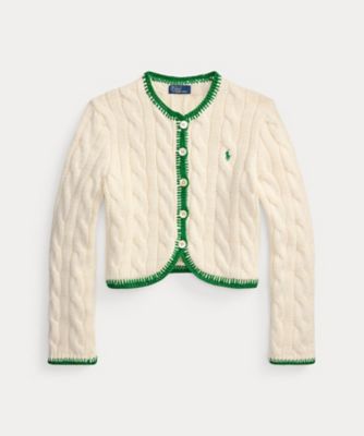 ＜POLO RALPH LAUREN WOMENS (Women)＞ケーブルニット　クロップド　カーディガン　ＷＭＰＯＳＷＥＮＤＷ２０５９３