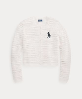 ＜POLO RALPH LAUREN WOMENS (Women)＞Ｂｉｇ　Ｐｏｎｙ　クロシェイド　コットン　カーディガン　ＷＭＰＯＳＷＥＮＤＷ２０５９４