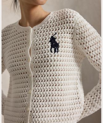 Big Pony クロシェイド コットン カーディガン