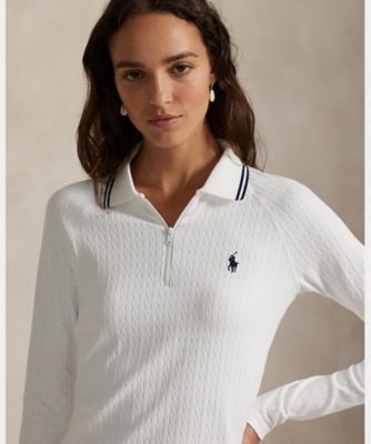 RLX）ケーブル クォータージップ ロングスリーブ ポロシャツ