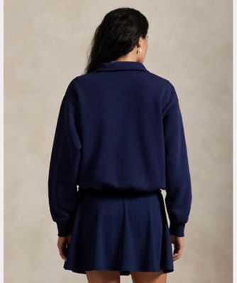 RLX）Polo ベア フリース ロングスリーブ ポロシャツ