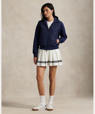 【美品】POLO GOLF フリース ジップアップ　レディース ハイブリッド フリースキルテッド フルジップ フーディ | POLO GOLF