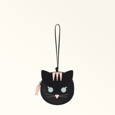 FURLA 猫型ケース 黒 FURLA ALLEGRA S COIN CASE CAT WITH