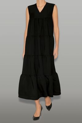 Vネックティアードマキシドレス YCD－225－979 | YOKO CHAN