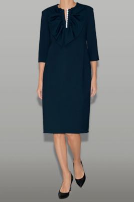 ボリュームラッフルパールスリットラインドレス YCD－425