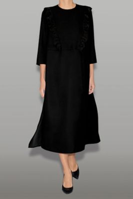 ロングスリーブフロントフリルラインドレス YCD－425－013