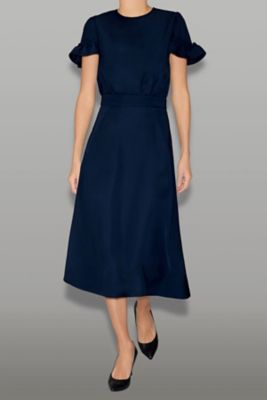 ギャザースリーブレイヤードミディドレス YCD－425－014