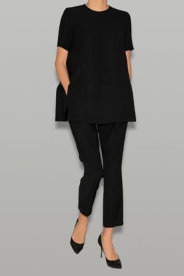 ♡ヨーコチャン　ハイウエストラップパンツ　ブラック　36 2023年製 ハイウエストギャザーパンツ YCP－923－163 | YOKO CHAN