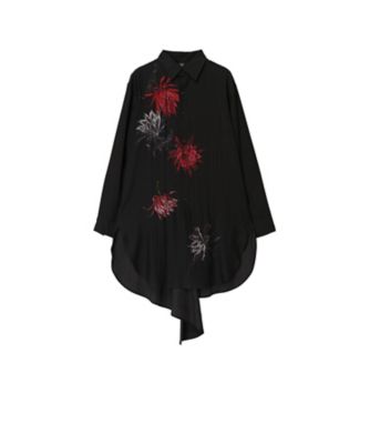 ＜Y’s (Women)＞Ｃｕｐｒｏ　Ｄｕｎｇａｒｅｅ　Ｔｗｉｌｌ　Ｂｌｏｕｓｅ　ＹＧーＢ２６ー２１８