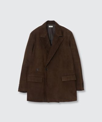 Goat Suede Double Breasted Jacket