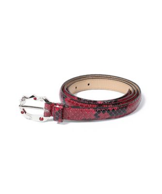 ＜WACKO MARIA (Men)＞ベルト　ＷＯＬＦ’Ｓ　ＨＥＡＤ　／　ＰＹＴＨＯＮ　ＬＥＡＴＨＥＲ　ＢＥＬＴ　ＷＯＬＦＳＨＥＡＤ－ＷＭ－ＢＬ０１