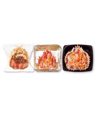 ４１０４７　１箱　毛がに・花咲がに・たらばがにの３種甲羅盛りの食べ比べ