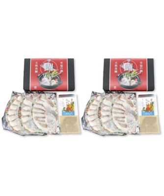 25112 2箱 福岡県産 天然真鯛の鯛しゃぶセット 約6人前 | 三越