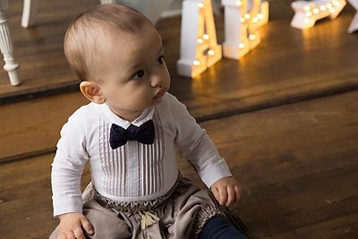 ロンパース bodysuits 1 pintuck white