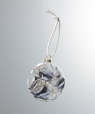 ＜PACOS＞【クリスマスおまとめ】ボタニカルチャイムオーナメント（グレーローズシルバーゴアナ）