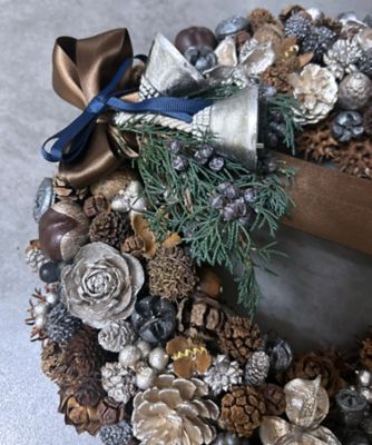 ぶなの森ミュージアム＞木の実のリース（ブルー・ベル付